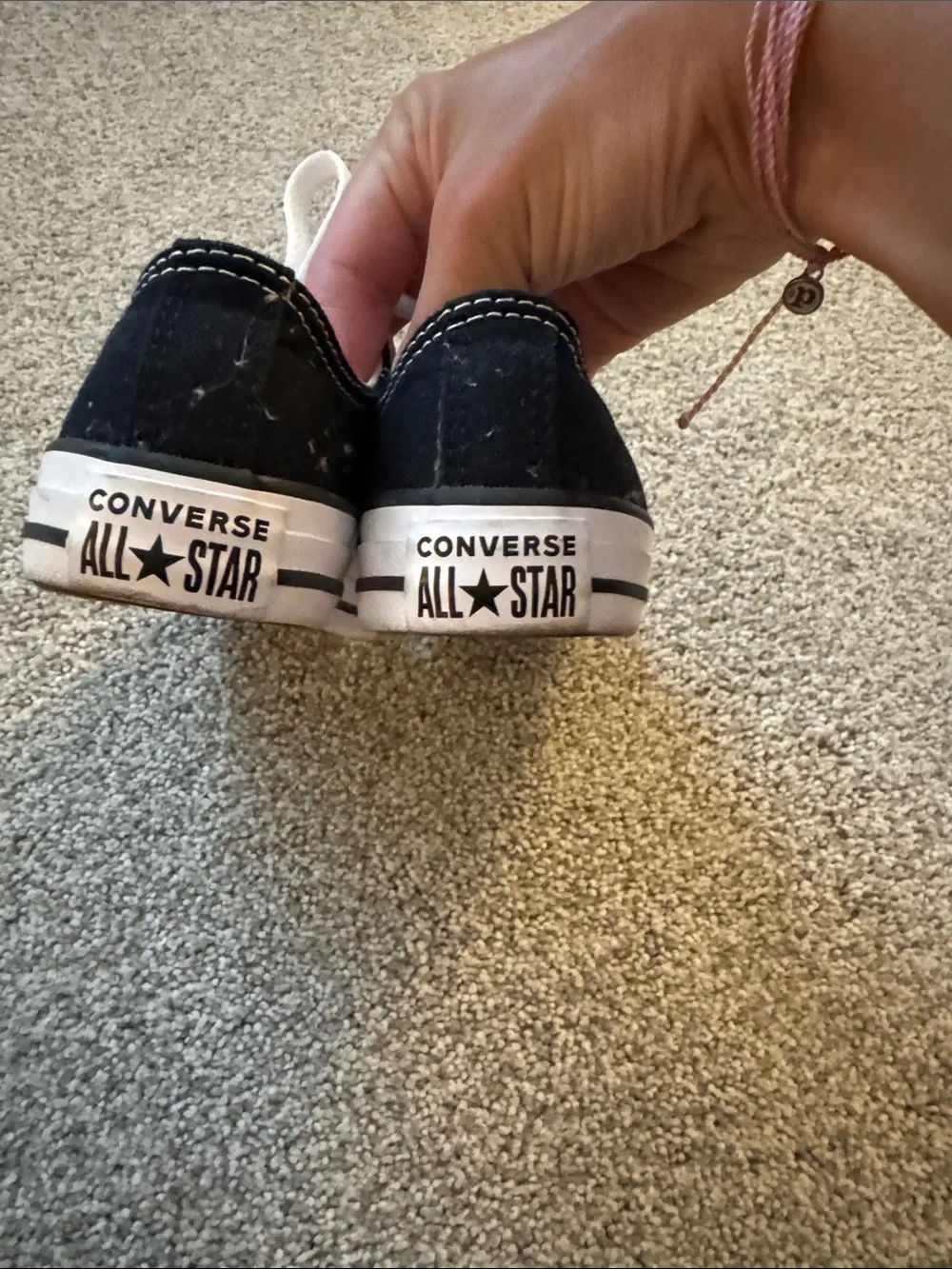 Converse Kids Black Low-Top Sneakers with White Accents
